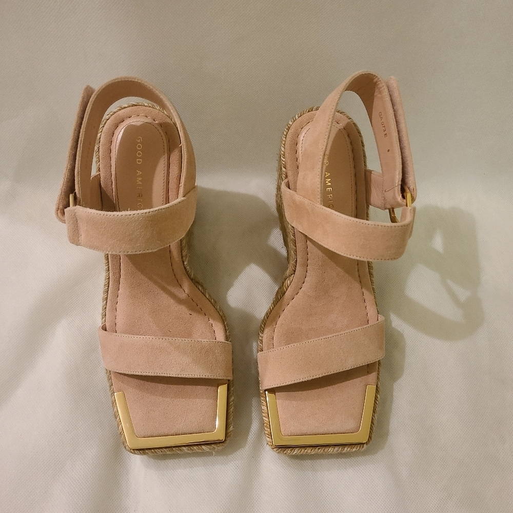 Good American Women's Espadrille Wedge Sandals Sz 8. Cute shoes! - Picture 6 of 8